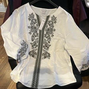 Chico’s linen tunic top shirt